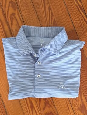Rhoback (The Whaler) Blue Stripped Polo